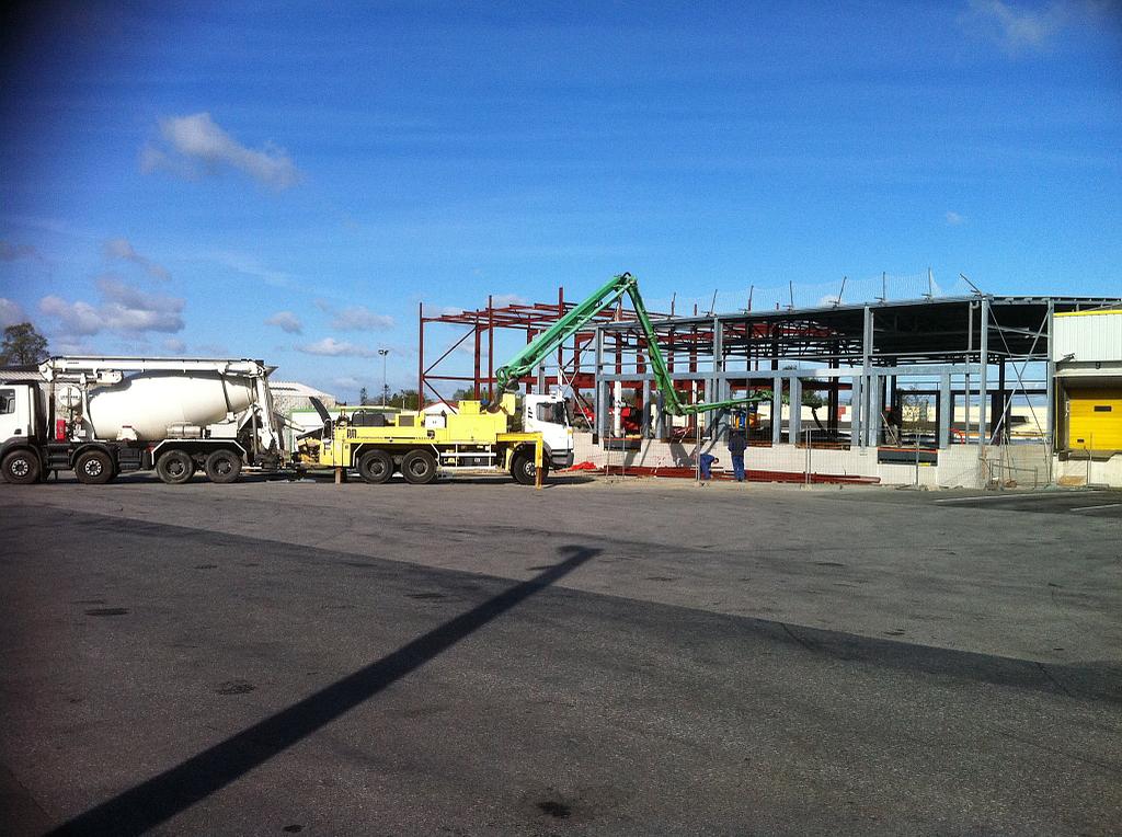 Construction d'un bâtiment industriel