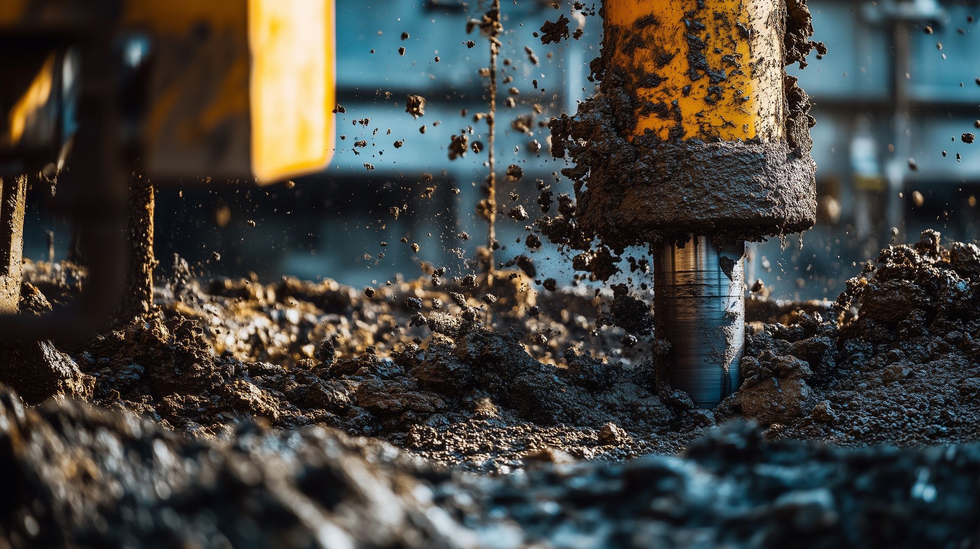 Travaux de terrassement en cours en ville