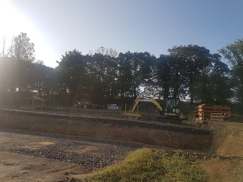 Travaux de terrassement d'un terrain