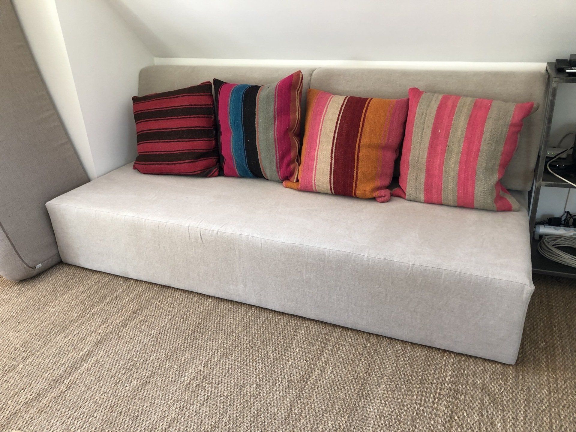 Banquette en toile de chanvre