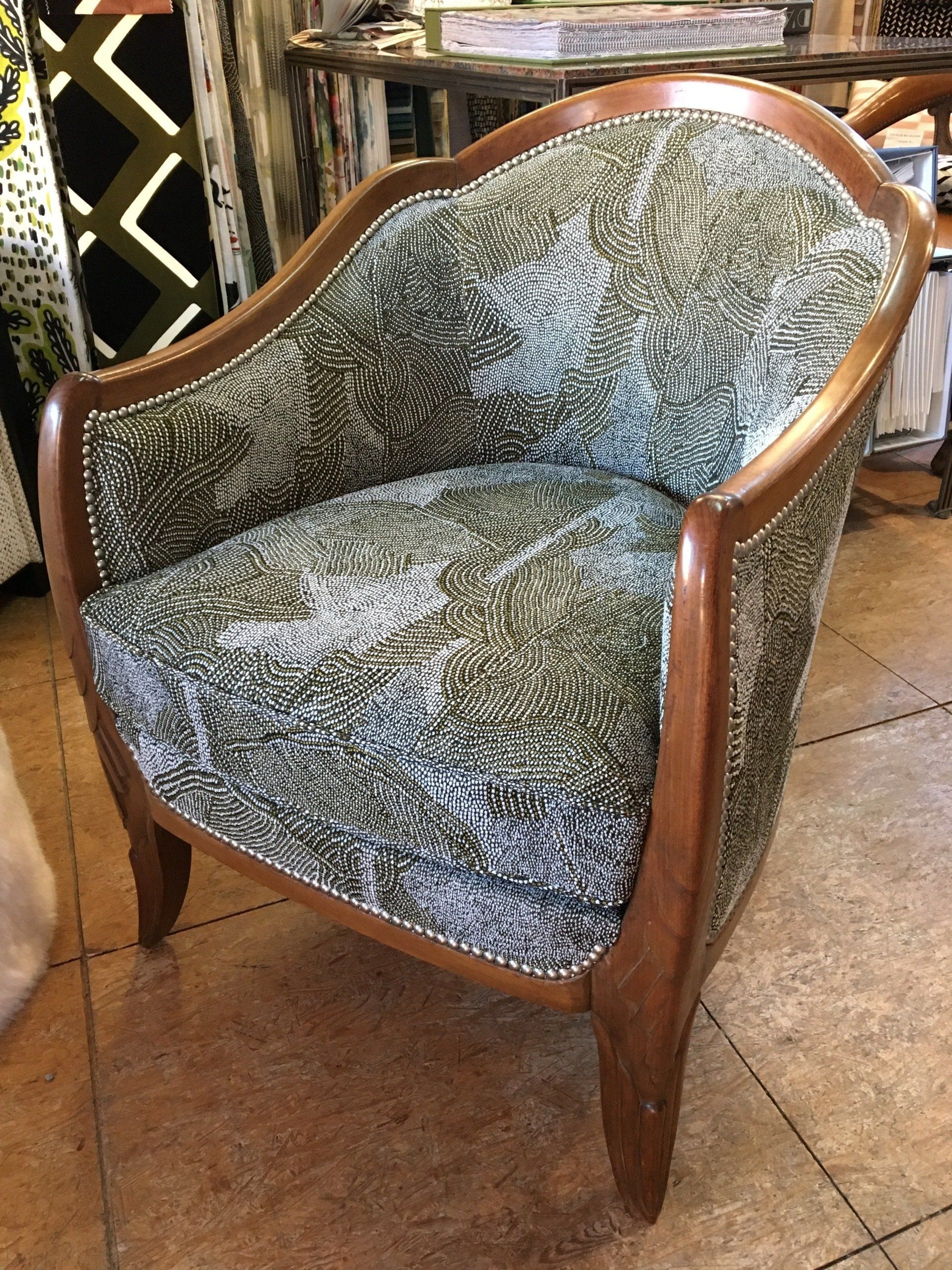 Fauteuil gris et marron