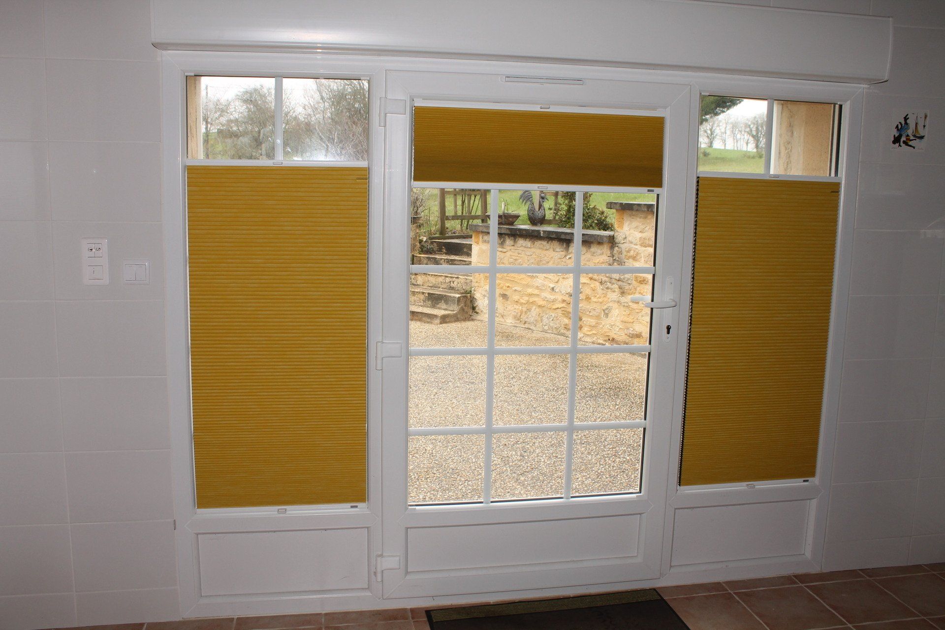 Stores plissés jaunes