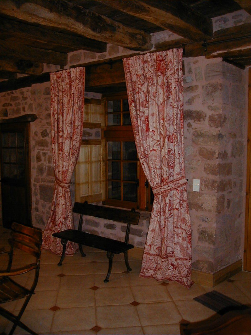 Tissu en lin toile de Jouy