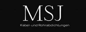 Ein schwarz-weißes Logo für ein Unternehmen namens msj