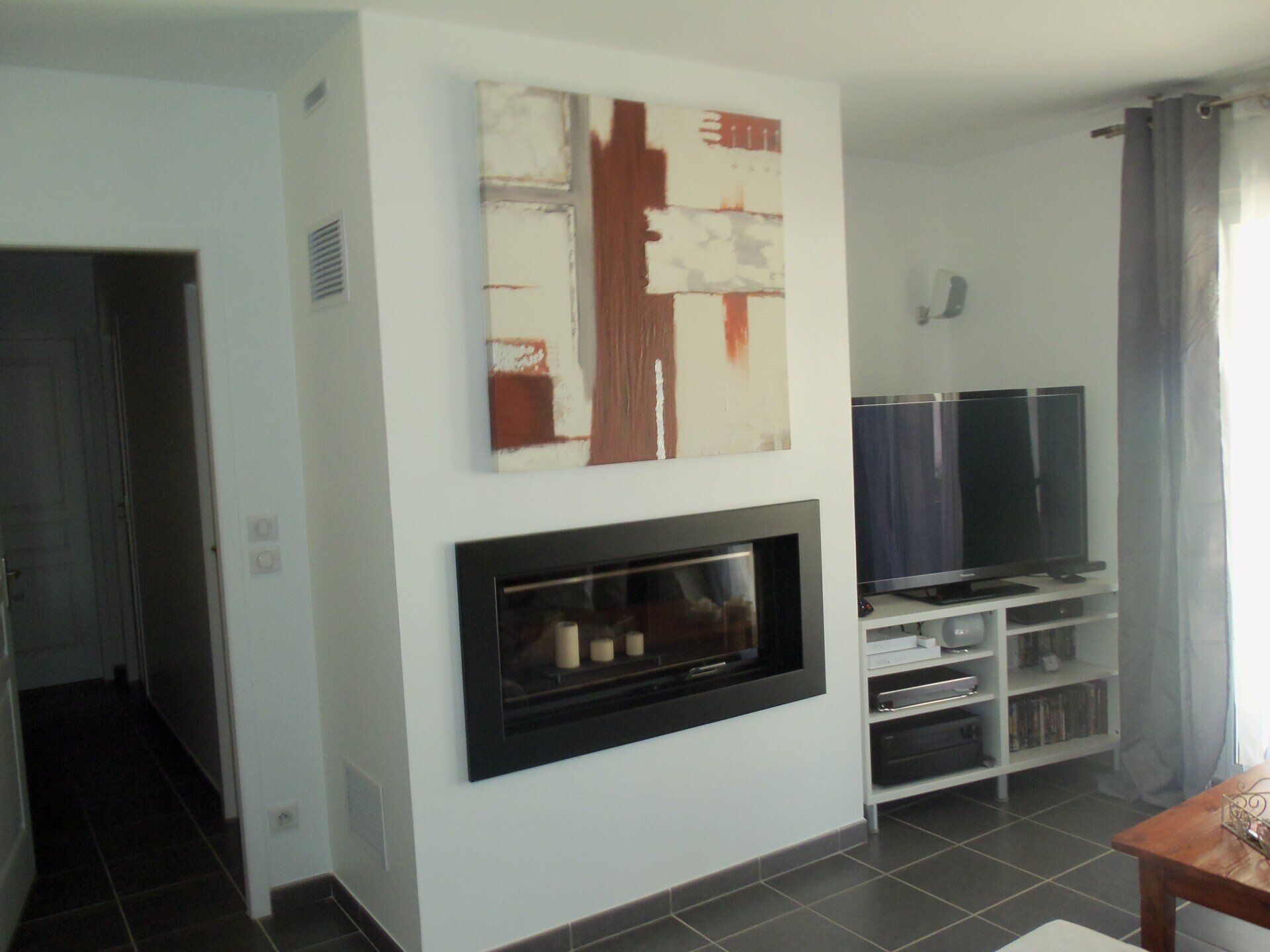 Intérieur rénové après un incendie