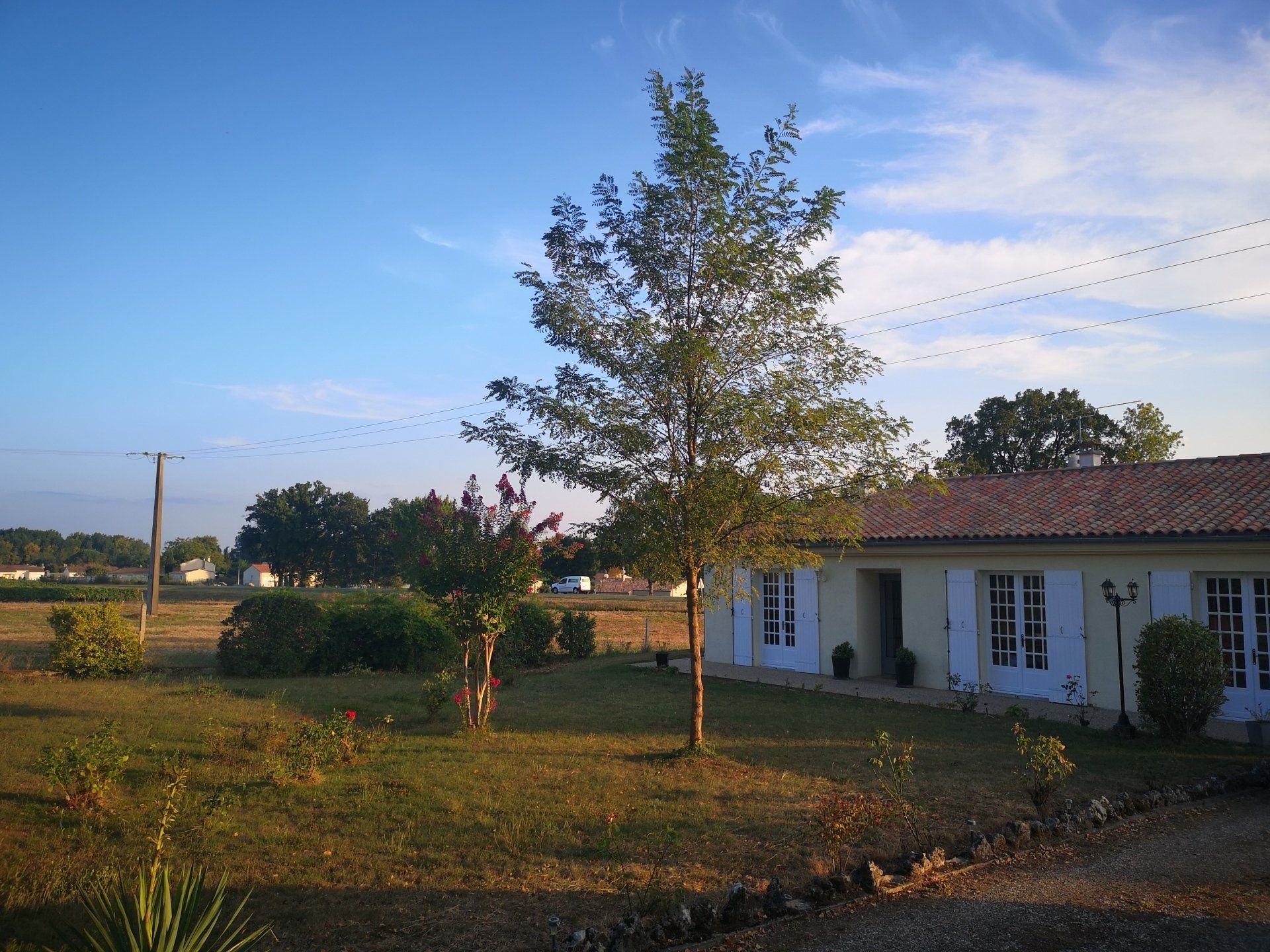 Avant des travaux d'agrandissement en L