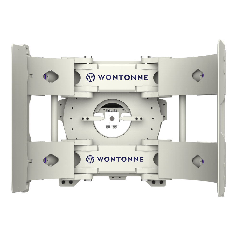 Das Wort Wontonne, das auf einem weißen Objekt steht
