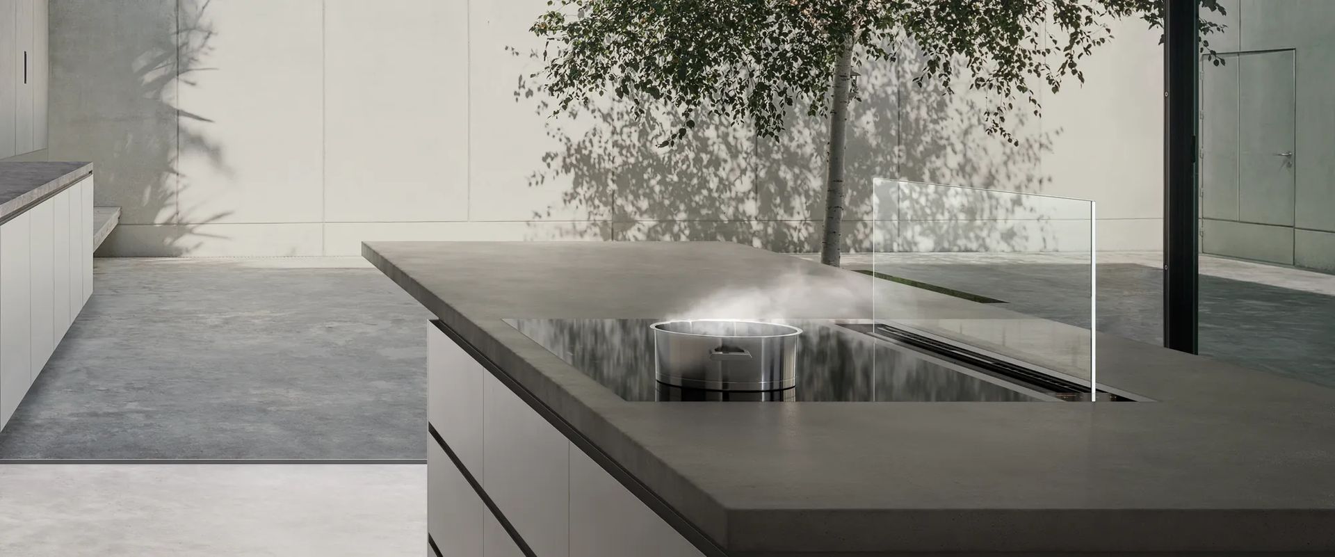 Hotte aspirante sur table de cuisson