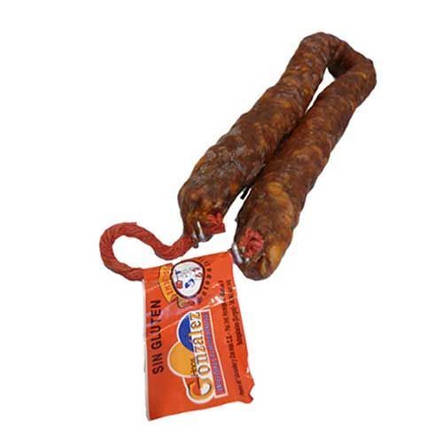 Una salchicha con una etiqueta que dice sin gluten