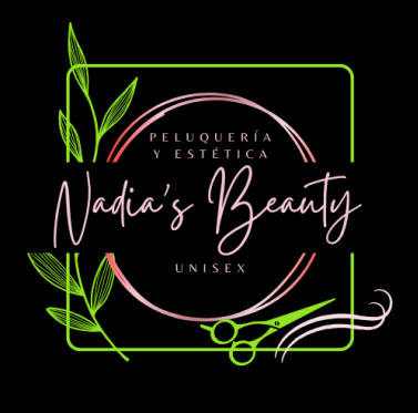 Logotipo de "Nadia's Beauty", una peluquería unisex.