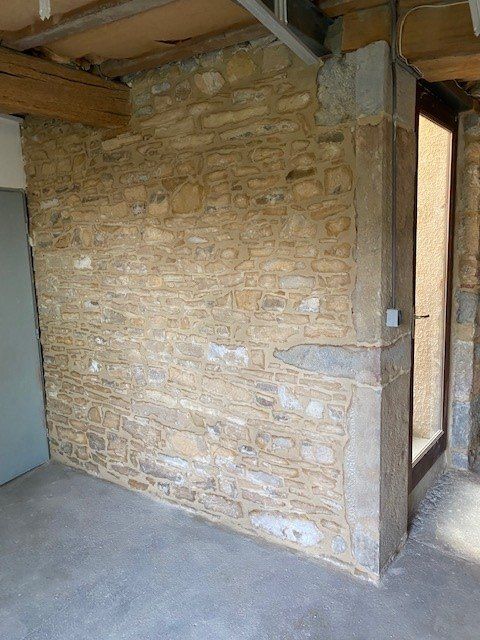 Jointage de pierre mur intérieur