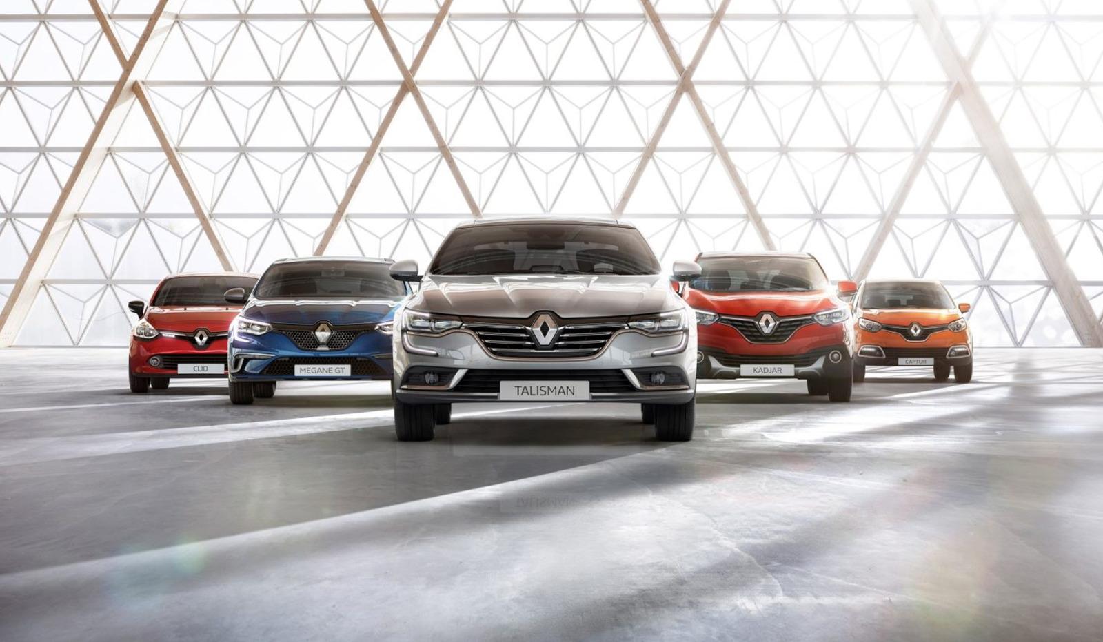 Renault différentes gammes de voitures