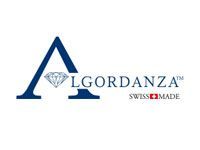 Ein Logo für LGordanza Swiss Made mit einem Diamanten in der Mitte.