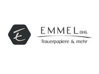Es ist ein Logo für eine Firma namens Emmel.