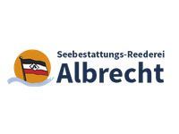 Das Logo der Seebestattungs-Reederei Albrecht zeigt eine Flagge.