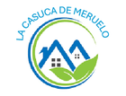 Un logotipo azul y verde para La Casuca de Meruelo.