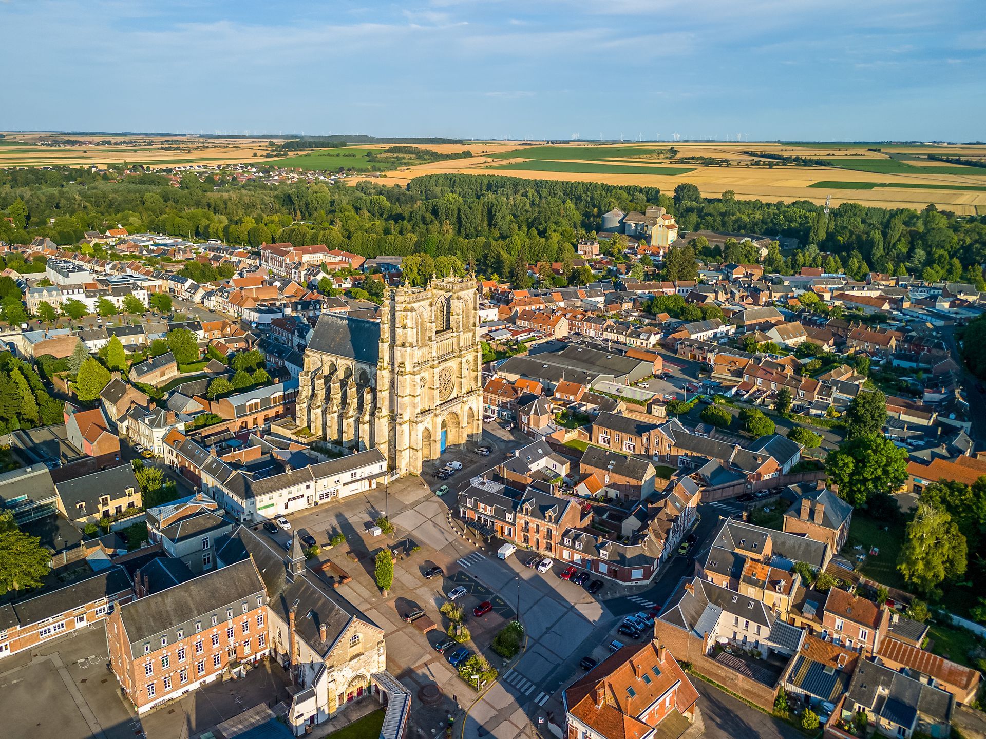 Vue aérienne de Corbie