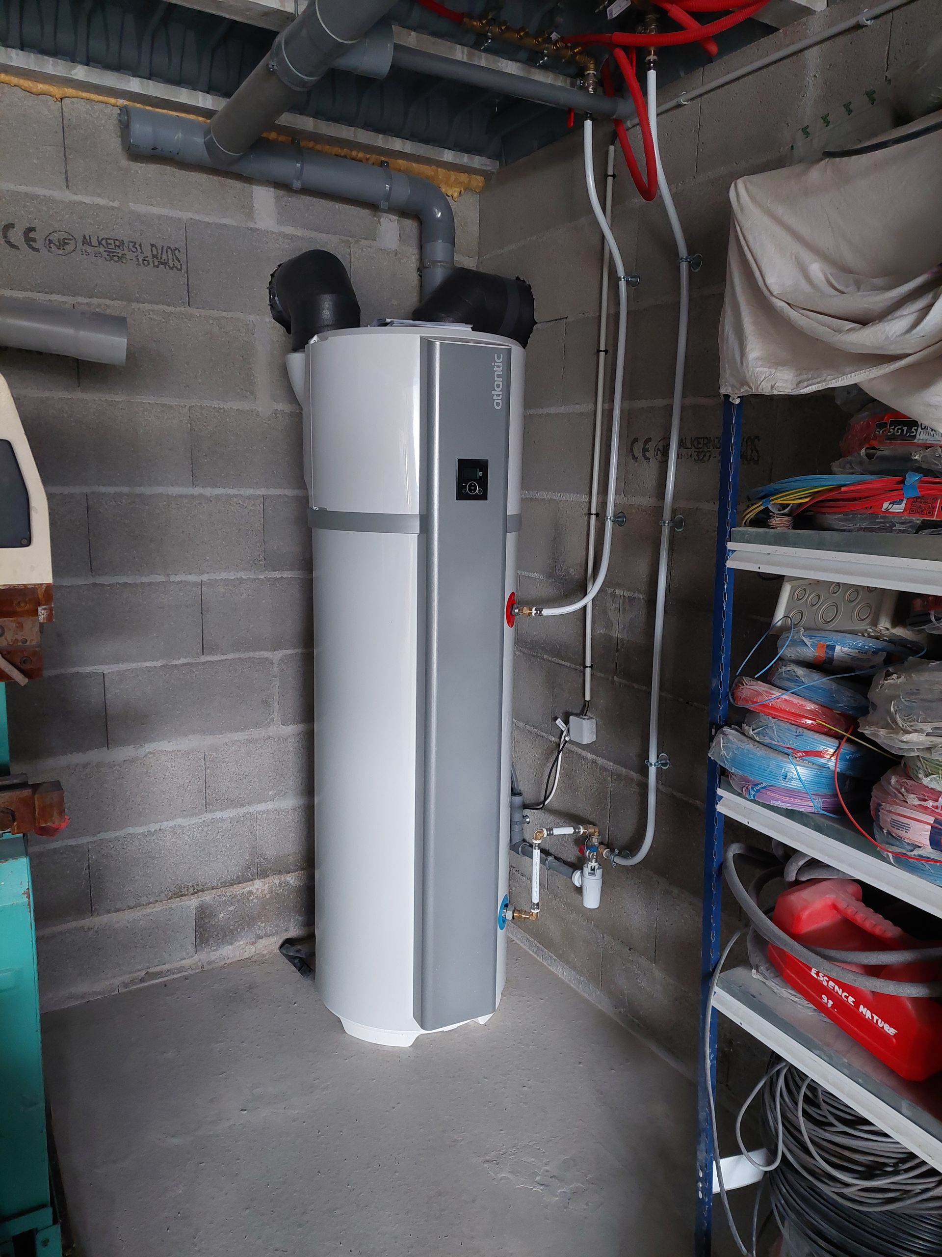 Local avec chaudière