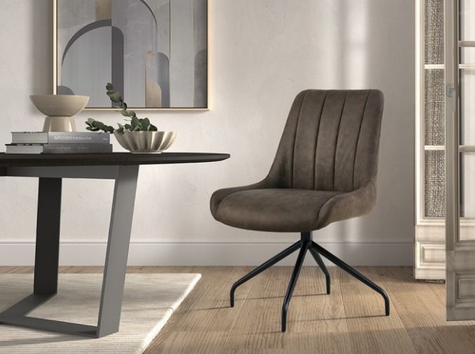 Chaise de bureau marron