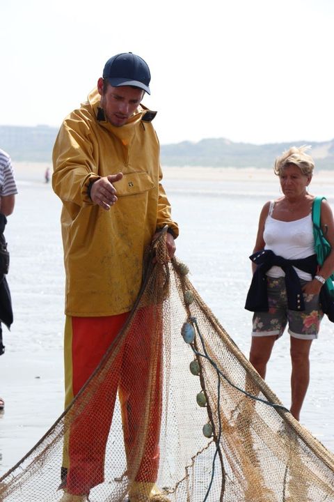 Un pêcheur de crevettes traditionnel