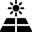 Solaranlage und Sonne Icon