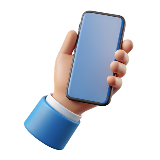 Une main tenant un téléphone.