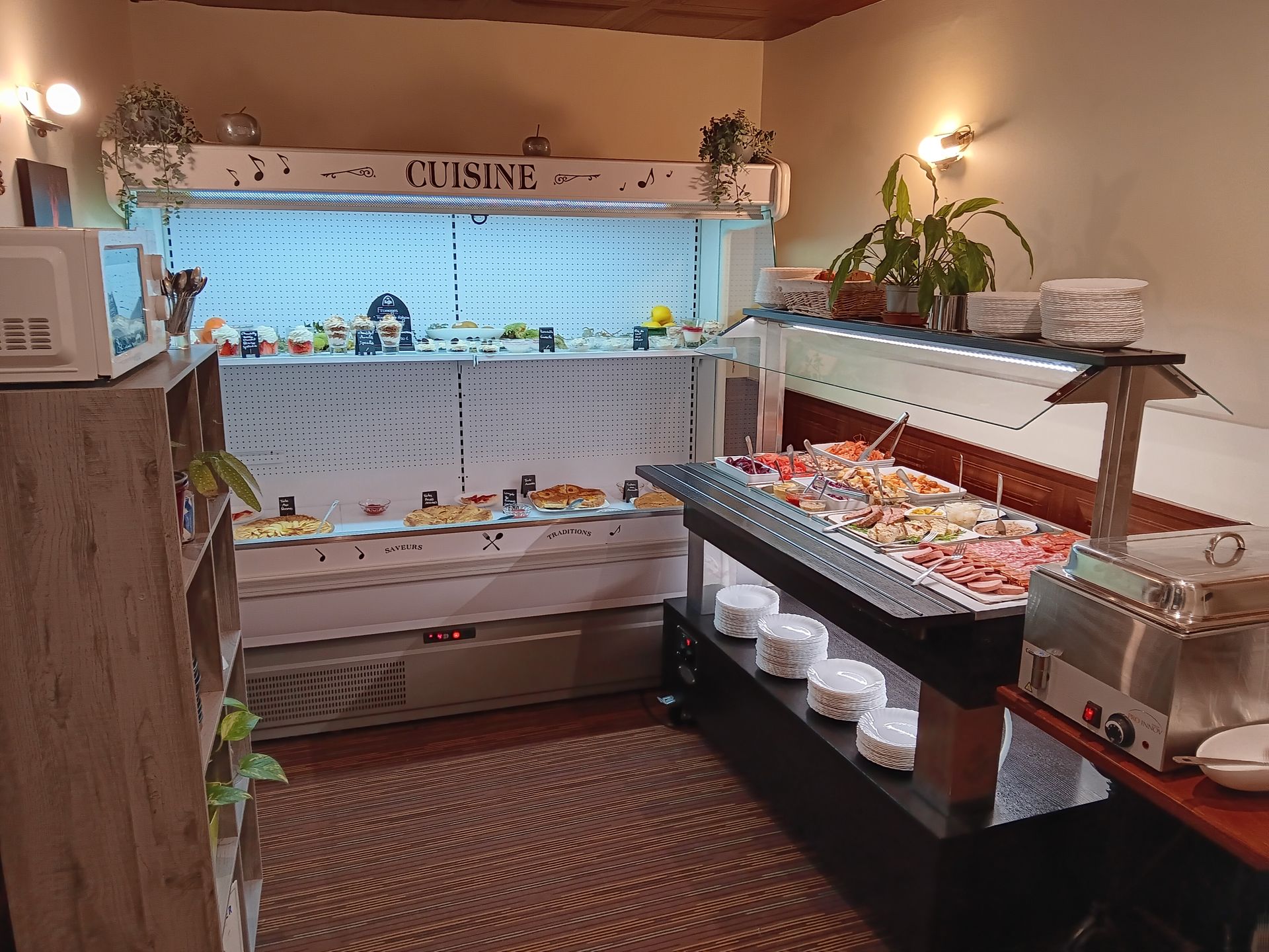Un espace buffet