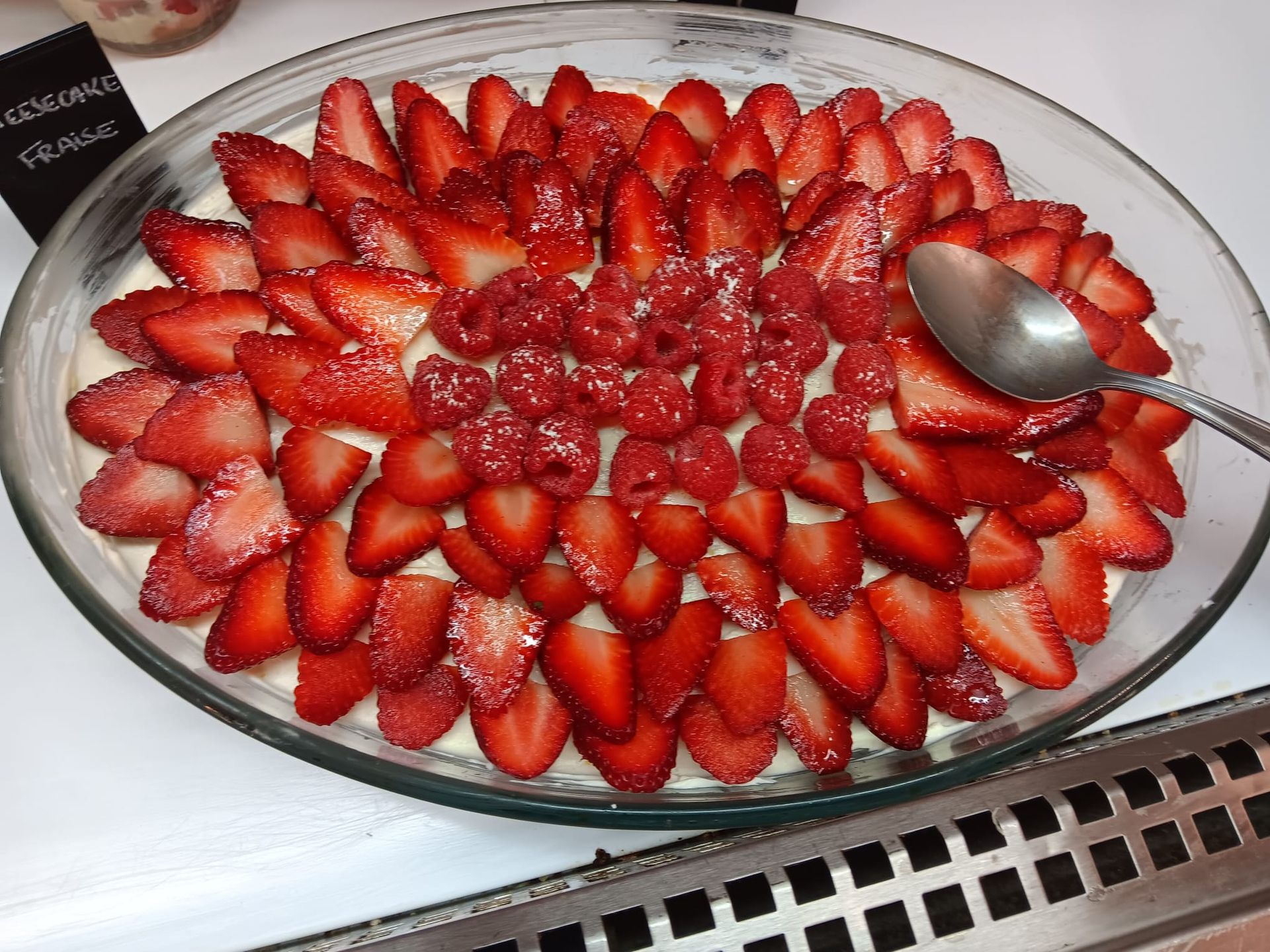 Un cheesecake à la fraise