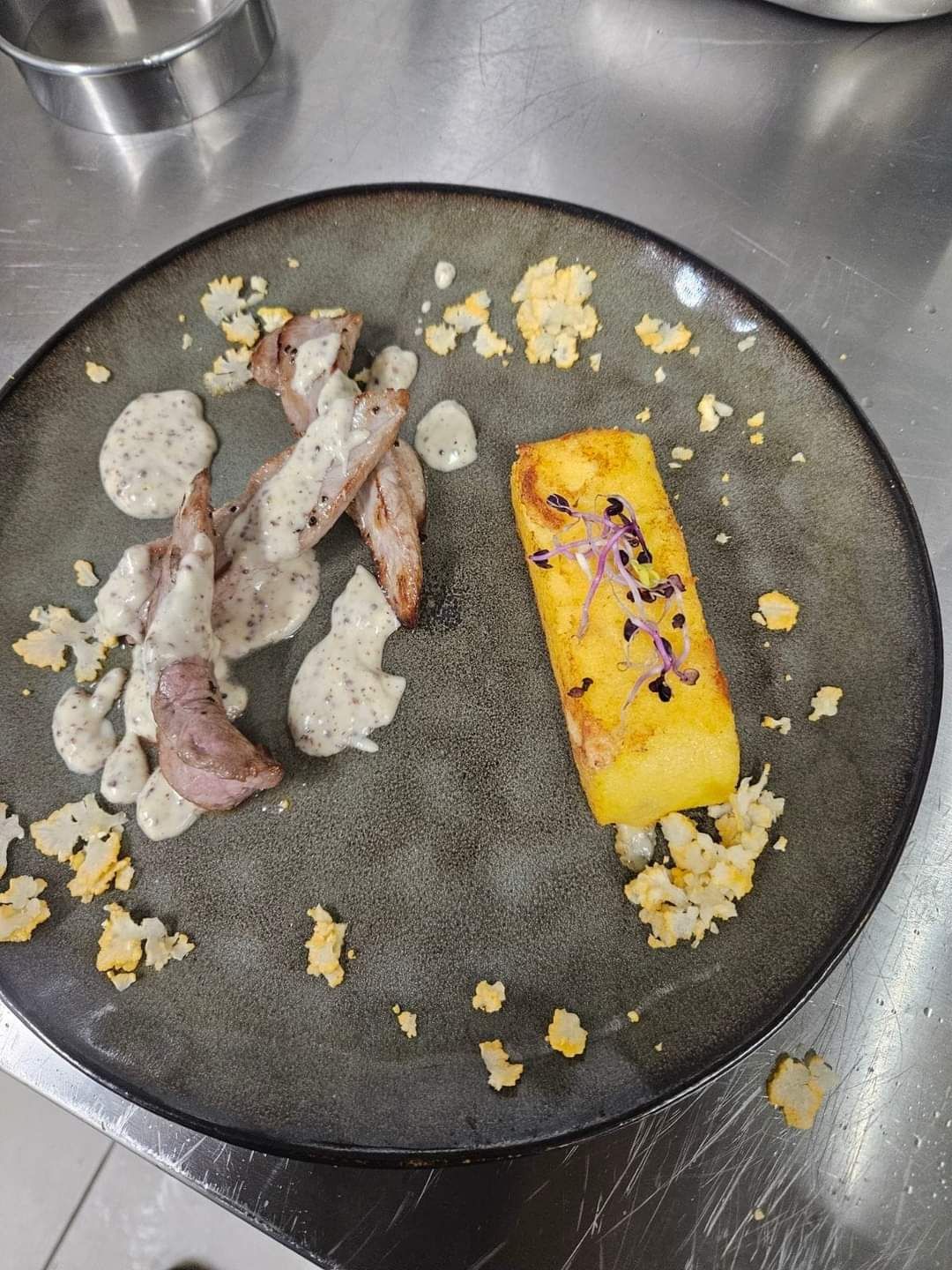 Polenta et poisson