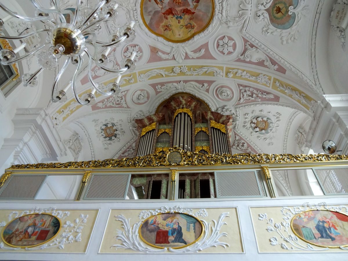 Blick zur Orgelempore