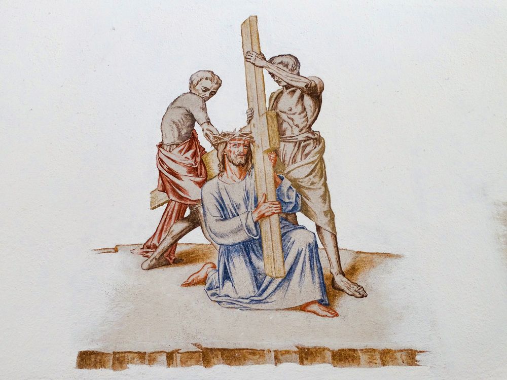3. Station: Jesus fällt zum ersten Mal unter dem Kreuz