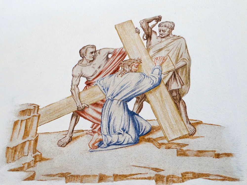 2. Station: Jesus nimmt das Kreuz auf seine Schultern