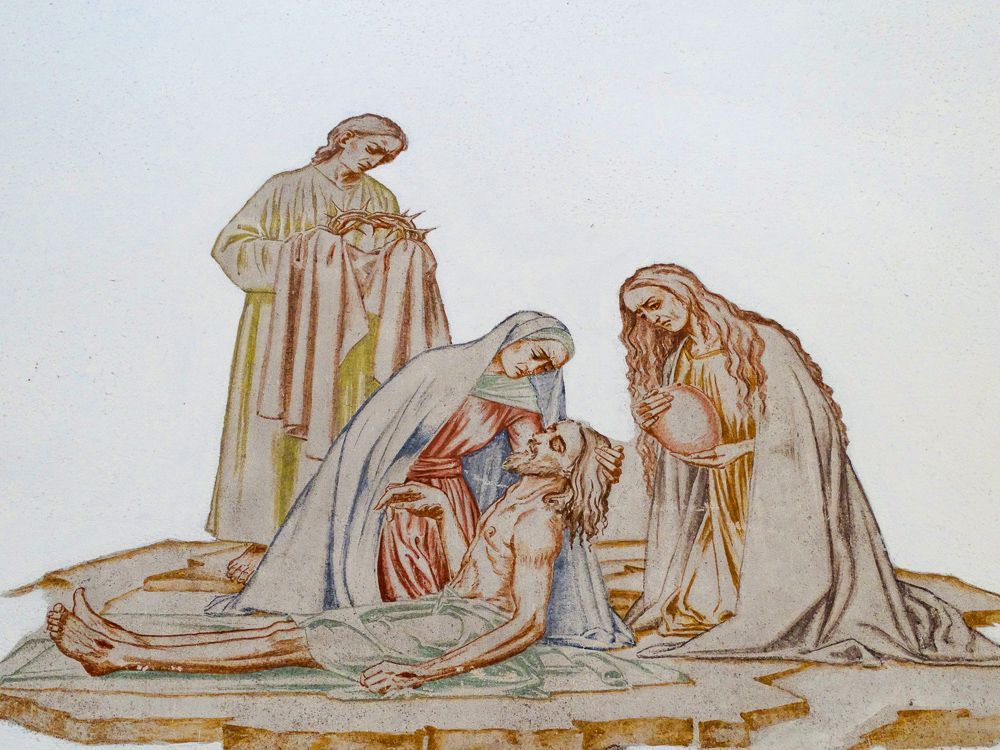 13. Station: Jesus wird in den Schoß Mariens gelegt