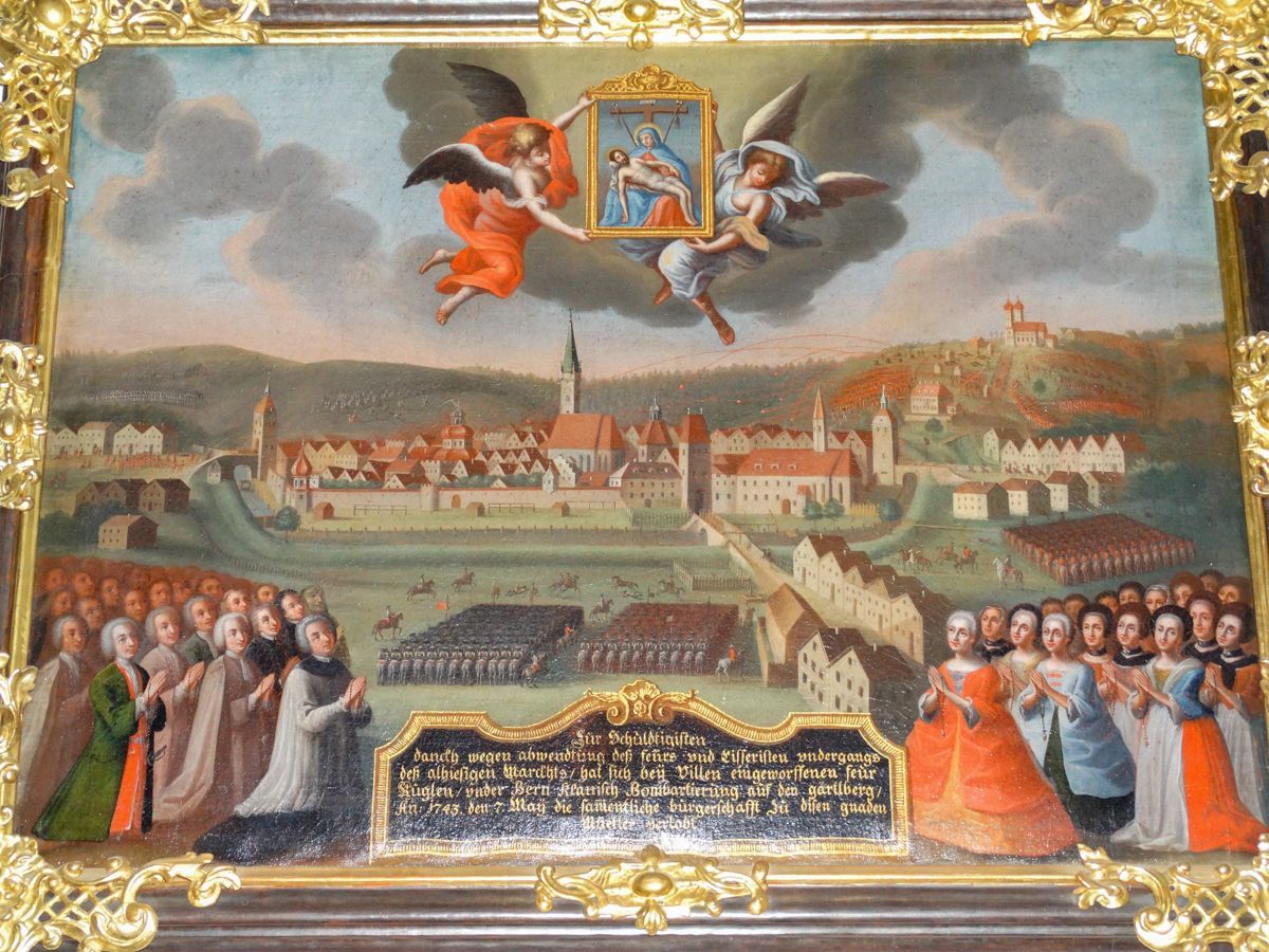 Votivbild mit Bezug zu einer Feuerkatastrophe 1787