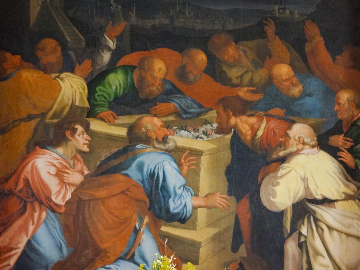 Jüngerschar bei der Himmelfahrt Marias