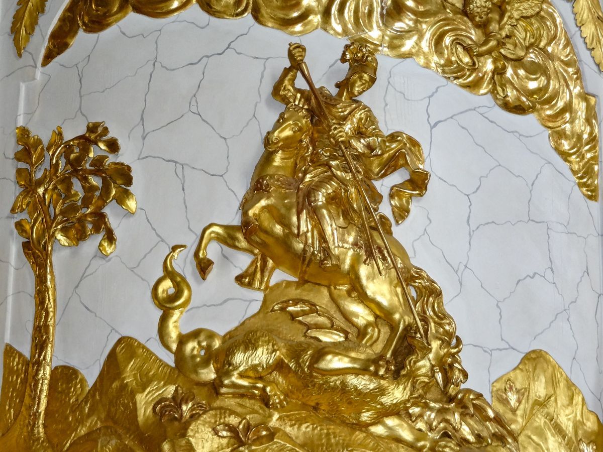 Georgsszene an der Kanzel