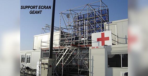 Support pour écran géant