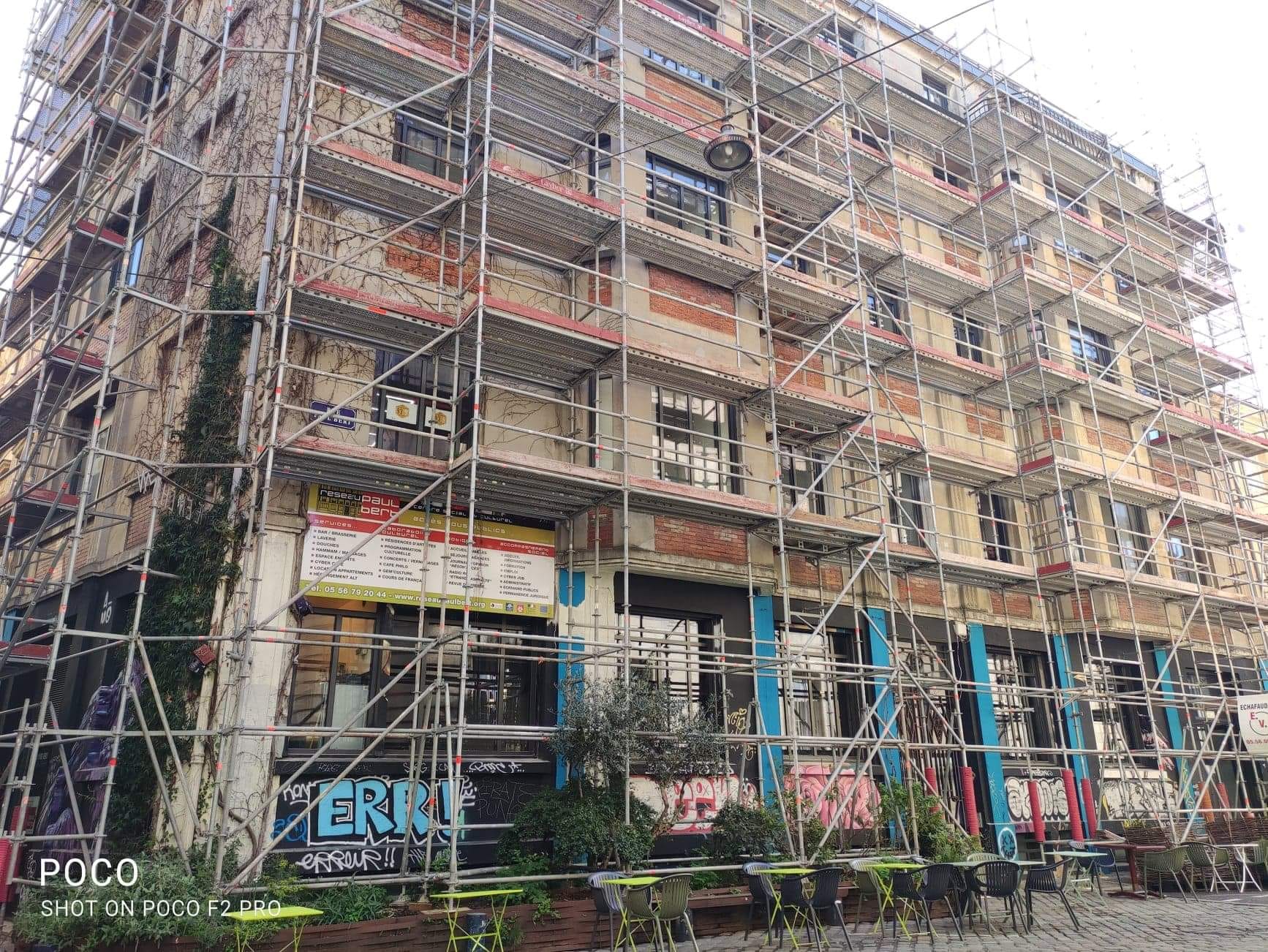 Echafaudage rue Paul Bert, Bordeaux