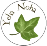 Logotipo circular con una hoja de hiedra verde y las palabras 