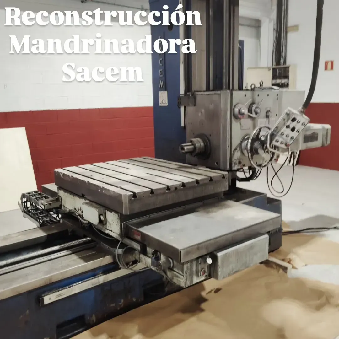 Una máquina que tiene la palabra reconstrucción escrita en ella