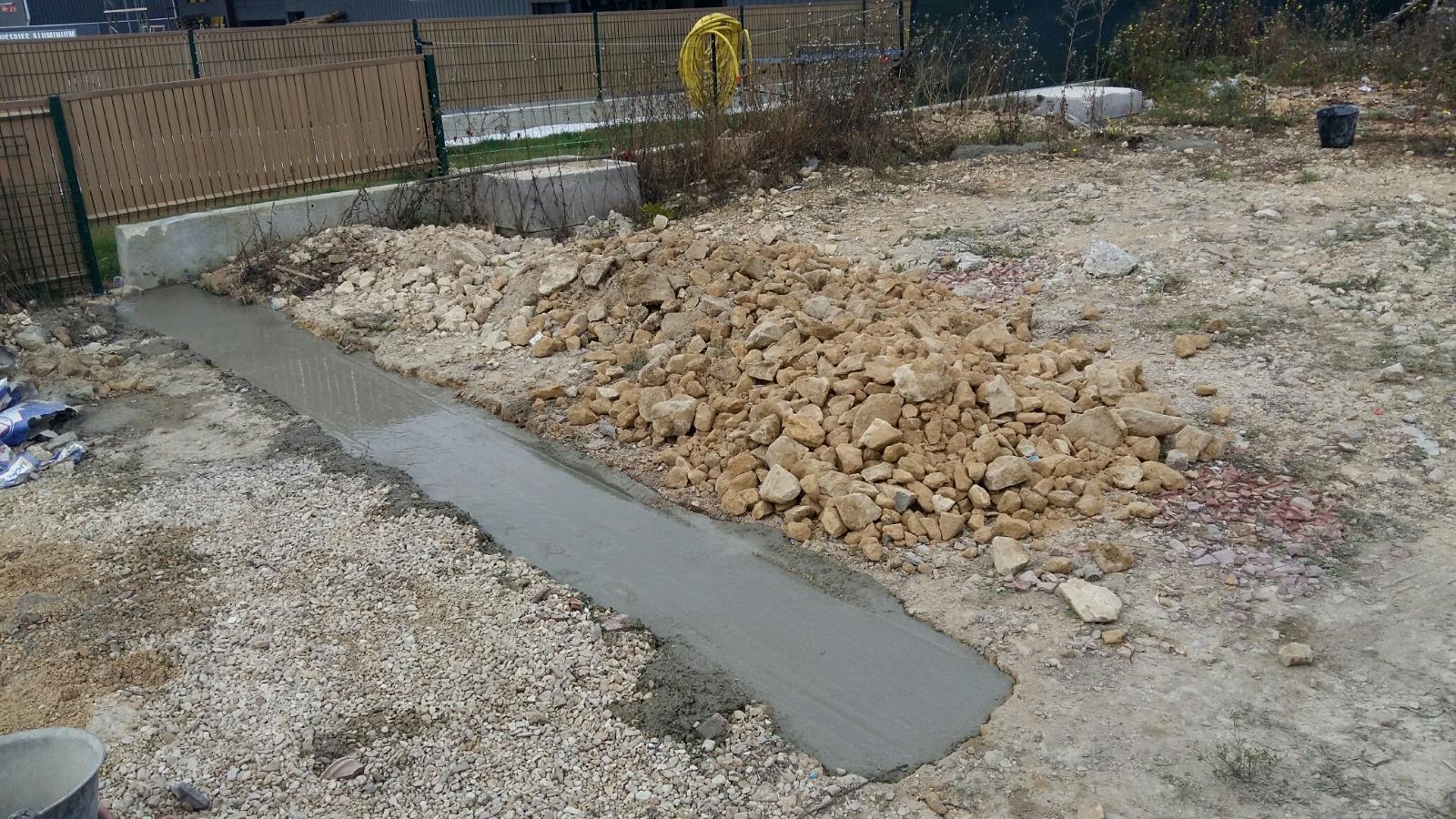 RADIER BETON coulage semelle filante