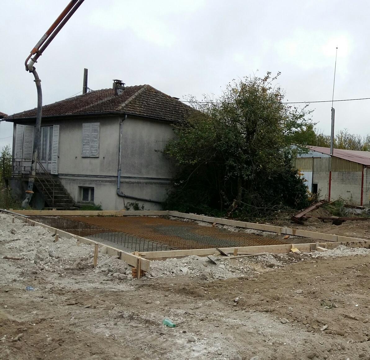 SOCLE BETON bétonnage