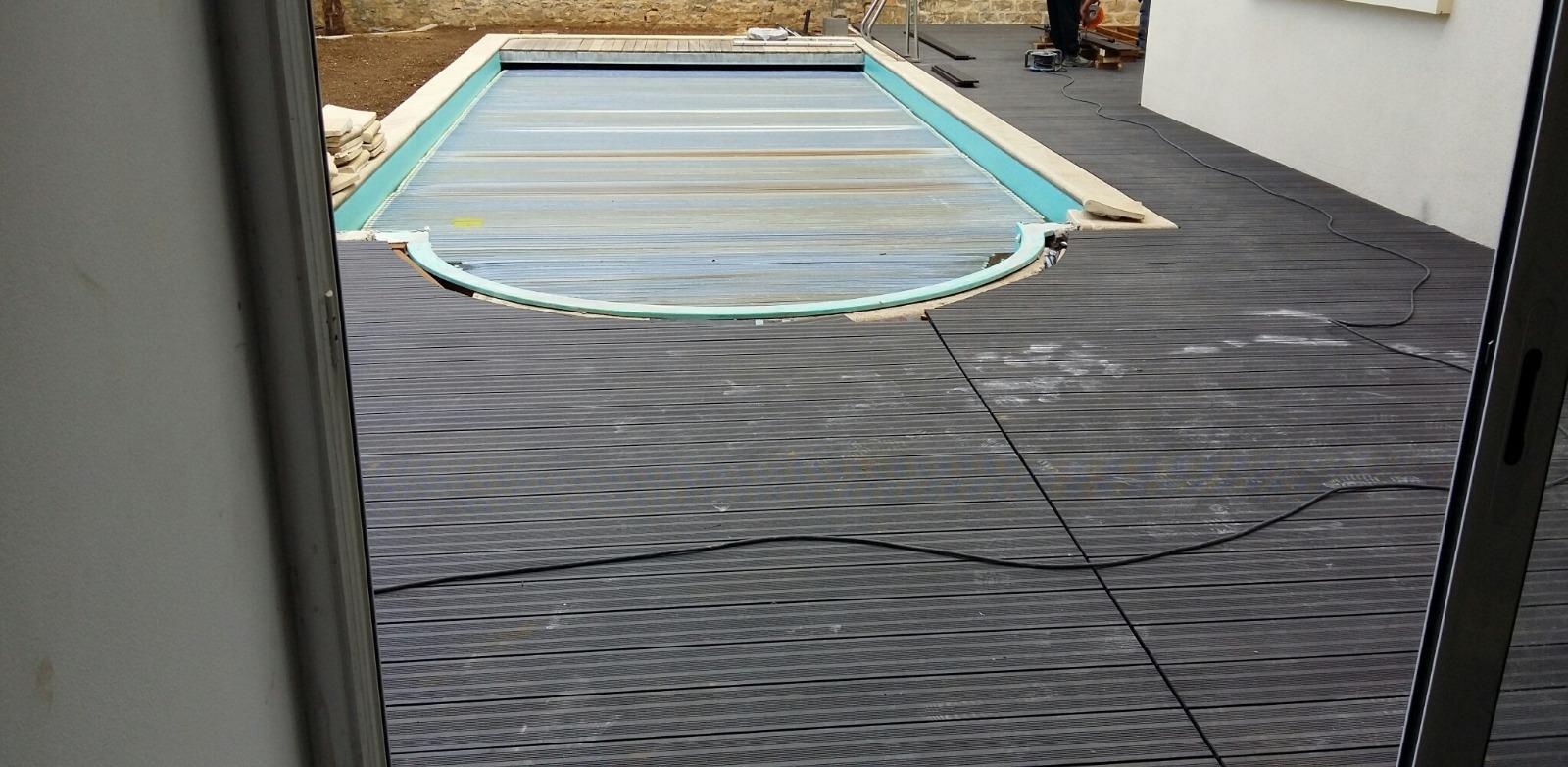 TERRASSE LAMES COMPOSITES pose de lames