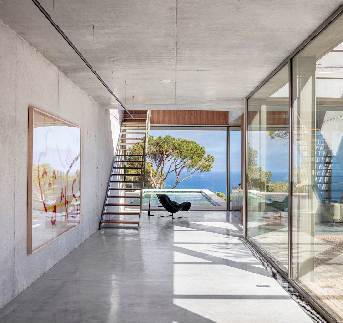 Une baie coulissante dans un salon