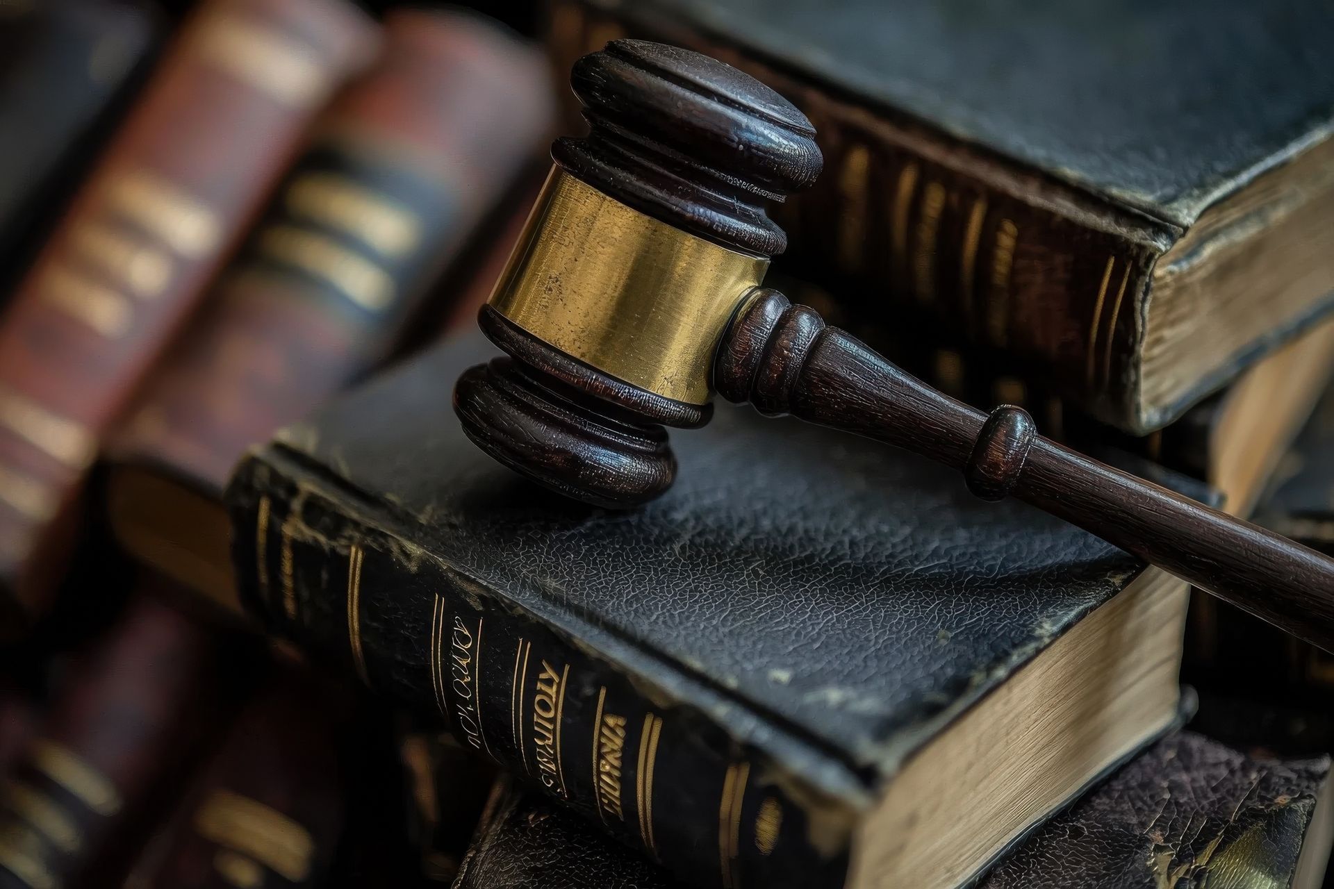 Un marteau de justice sur un petit livre.