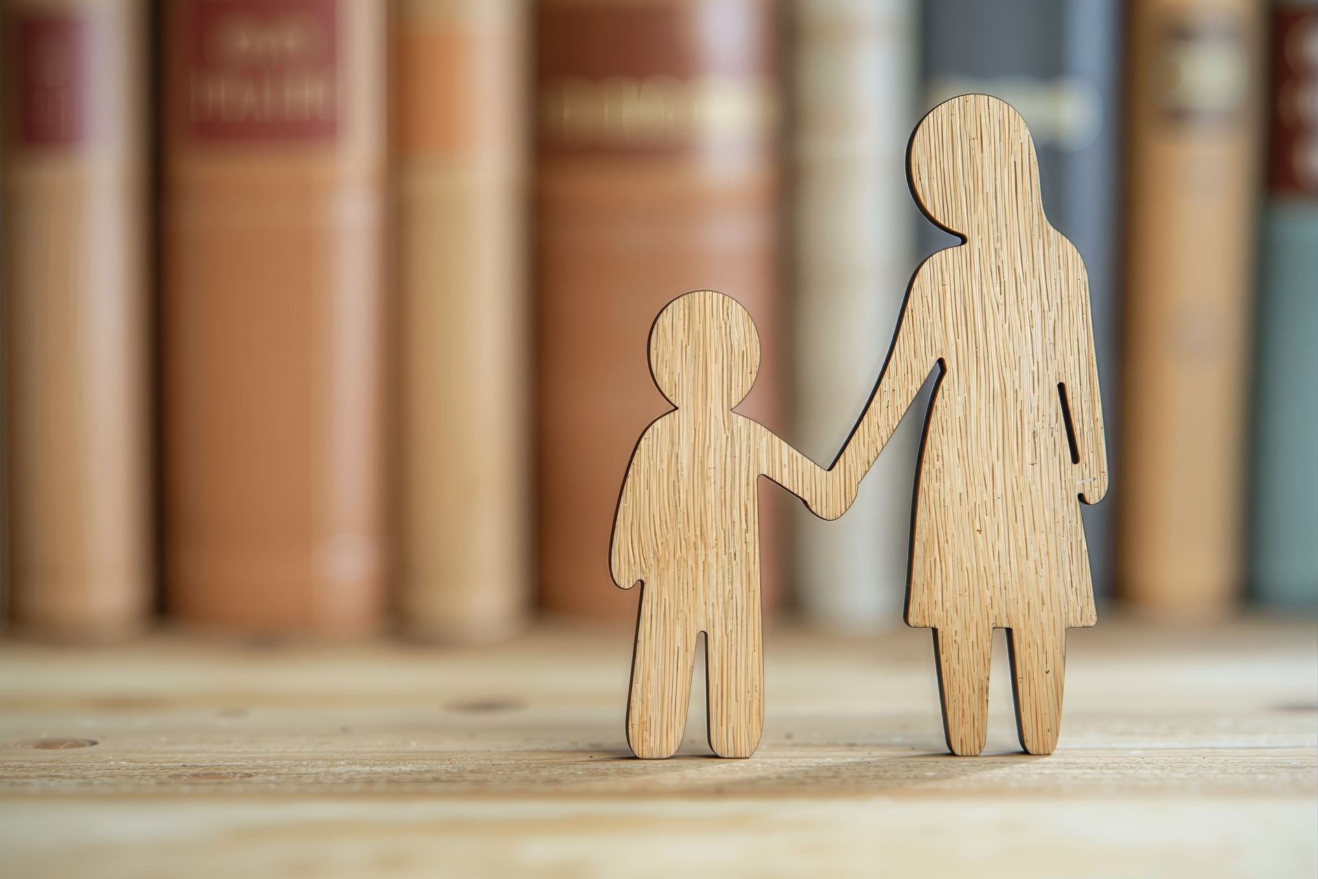 Deux figurines en bois.