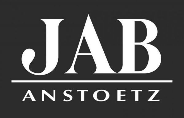 Ein schwarz-weißes Logo für Jab Anstoetz