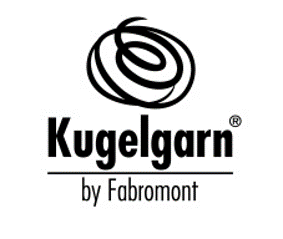 Ein schwarz-weißes Logo für Kugelgarn von Fabromont