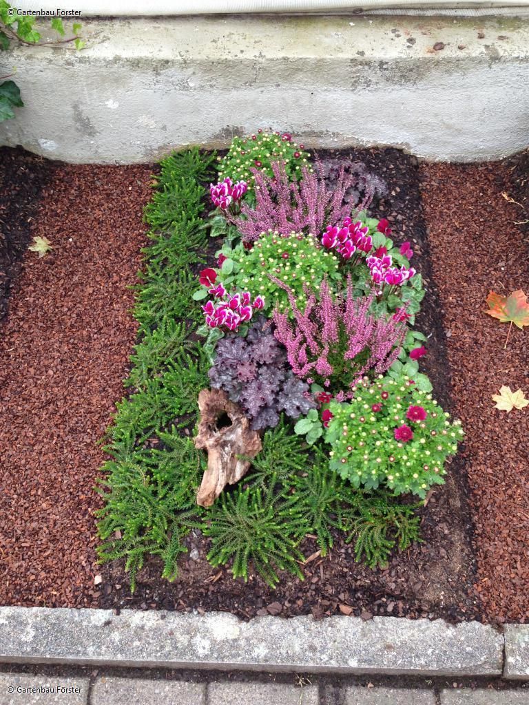 Grabstättengestaltung in pink und lila