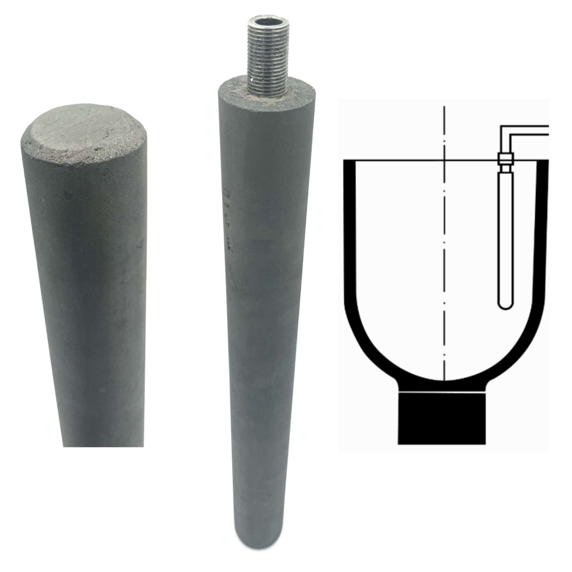 Fundas de silicio diseñadas para proteger termopares en hornos y procesos industriales de alta temperatura, ofreciendo resistencia térmica y durabilidad en entornos severos. Fundas de silicio para termopares con conexión roscada utilizadas en procesos de alta temperatura